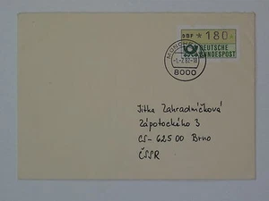 Bund, BRD ATM 1 Brief, Beleg  1,80 DM EF München 1.7.1982 in die CSSR FDC - Picture 1 of 1