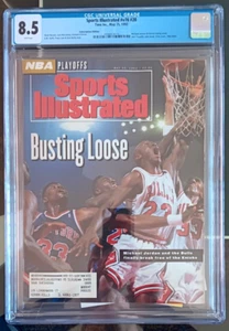 Michael Jordan Sports Illustrated May 25, 1992 CGC 8.5 Busting Loose NBA Playoff - Foto 1 di 3