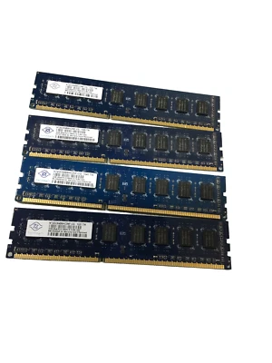 lot of 4 Nanya 4x2GB 2Rx8 PC3-10600U DESKTOP RAM NT2GC64B8HC0NF-CG - Image 1 of 3