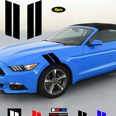 Kit gráfico de calcomanías a rayas para guardabarros de coche Ford Mustang de 2 piezas Foto 1 de 4