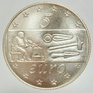ITALIA -AG/ 5 EURO 2003 EUROPA DEL LAVORO FDC - Picture 1 of 2