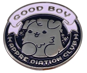Good Boy Appreciation Club Kawaii Dog 1.1" Enamel Pin Badge @ US SELLER @ NEW - Picture 1 of 4