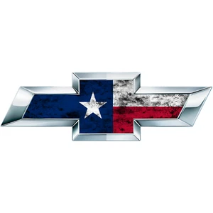 2 Distressed Texas Flag US Universal Chevy Silverado Vinyl Sheets Emblem Overlay - Picture 1 of 1