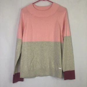 Nautica Color Block Sweater Classic Stretch Warm Knit Colorful Top Women’s Large - Picture 1 of 7