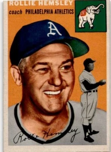 1954 Topps Rollie Hemsley #143 Philadelphia Athletics - Picture 1 of 2