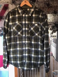 Marks and Spencer Men's L 41" - 43" Chest (Check Khaki-Mix) Fleece / Overshirt. - Picture 1 of 6