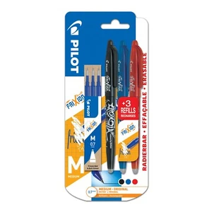Pilot Frixion Kugel radierbare Tintenroller mittel 0,7 mm Federspitze blau schwarz rot - Bild 1 von 6