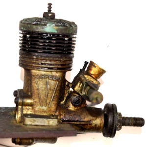 1950's ? K&B Torpedo .35 Green Head Control Line Gas Model Airplane Engine #6 - Picture 1 of 7