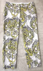 ANN TAYLOR Paisley Print CARNEGIE corp Pants sz 4 NWOT - Picture 1 of 7