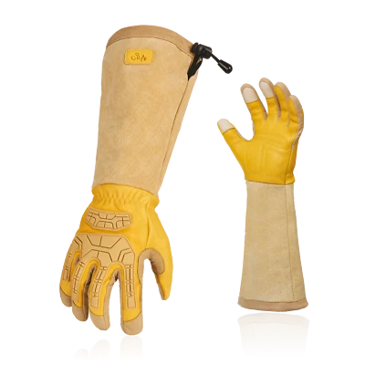 Vgo 1Pair Extra-Long Cuff Gardening Gloves, Puncture-proof Work Gloves(CA9659) - Image 1 of 4