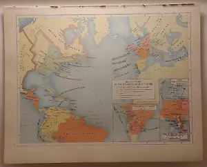 Mappa Vintage RIVOLUZIONI 1776-1826 1962 MSM Rand McNally Atlante Mondo Cosmopolita - Foto 1 di 7