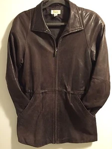 Talbots Men's XS Brown Leather Jacket Rare Item Nice Soft Leather Extra Small 38 - Picture 1 of 5