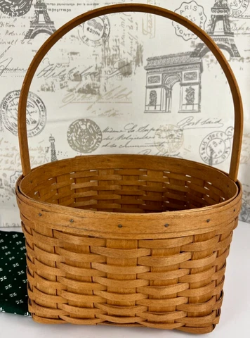 Longaberger 1992 Hostess Collection Hearthside Basket 11.75 x 6 1/2 Cover