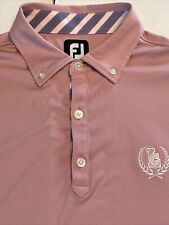 Footjoy FJ Men's Pale Pink Performance Golf Polo Polyester Stretch Size M