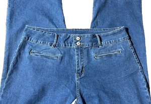 Sidefeel~Women's~Wide Leg Jeans~ High Waisted~ Straight Leg~Stretchy Jeans - Picture 1 of 7