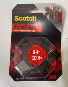 3M Scotch Extreme Double Sided Mounting Tape 1" X 48" Holds up to 24lbs #414 - Picture 1 of 2