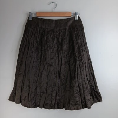 Falda para mujer Garfield & Marks talla 8 plisada arrugada bronce romántica gitana Foto 1 de 4