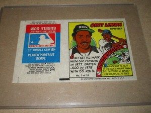1979 Topps Big League Gum #5 CHET LEMON CHICAGO WHITE SOX   UNCUT PANEL PROOF