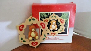HALLMARK KEEPSAKE 1988 LOVING BEAR TWIRL ABOUT Christmas Ornament~NIB - Picture 1 of 6
