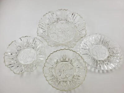 Vintage Federal Glass Fruit Pattern Clear Glass Dishes - Image 1 of 4
