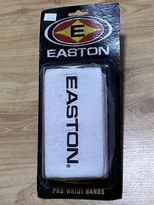NEW IN PACKAGING DEADSTOCK EASTON PRO WRIST BANDS EXTRA LONG PRO STYLE 6” WHITE - Picture 1 of 2