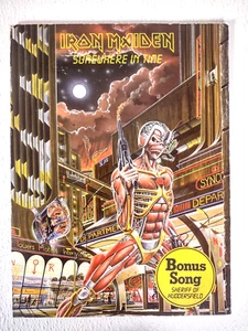 Iron Maiden Somewhere In Time Guitar TAB Sheet Music Book 1987 Great Condition - Picture 1 of 10