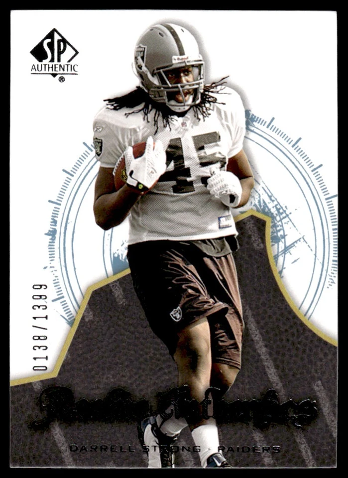 2008 SP Authentic Darrell Strong Rookie 0138/1399 Oakland Raiders #108 R88 - Image 1 of 2