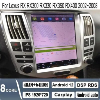12.1" Android Navigation Car Gps Stereo For Lexus Rx Rx300 Rx350 Rx400 02~08 - Image 1 of 4