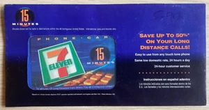 Vintage Advertising Phone Card 7 Eleven Prepaid 1995 Original Envelope - Picture 1 of 2