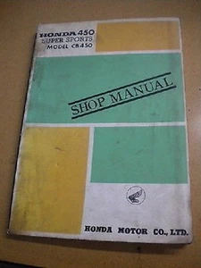 Honda 1966 CB450 Super Sports Black Bomber Shop Manual 168 Pages + Diagrams - Imagen 1 de 8