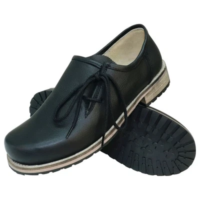 TRACHTEN MAYR Trachtenschuhe Haferlschuhe Glattleder schwarz Herrenschuhe Leder Schnür-Schuhe