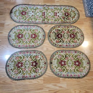 Tulipe vintage art amrose lin 4 napperons et 1 chemin de table floral, Belgique - Photo 1/16