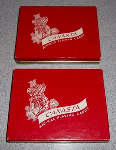 Vintage Bicycle Canasta Playing Cards 2 boxes 4- full decks w/ jokers -FREE SHIP - Picture 1 of 5