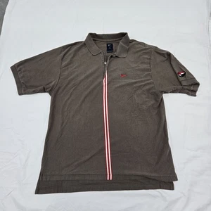 Gr. LARGE Vintage Nike Tiger Woods Poloshirt 1/4 Reißverschluss Golf rot Slam Logo Swoosh - Bild 1 von 20
