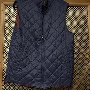 WEATHERPROOF Vintage Men’s Diamond Quilted Vest Medium Navy Blue - Picture 1 of 5