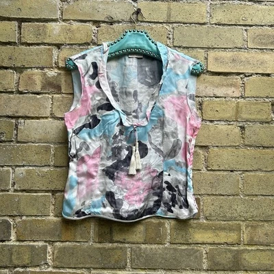 Blusa Floral Vintage Emporio Armani 2004 Talla S UK8 Foto 1 de 4