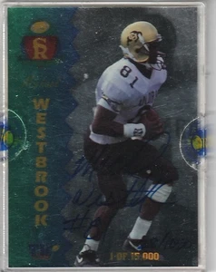 1995 Signature Rookies Prime TD Club 28/1050 Michael Westbrook #T-9 AUTO - Bild 1 von 2