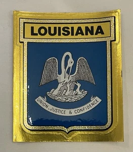 Louisiana State Flag Medallion Sticker - Picture 1 of 2