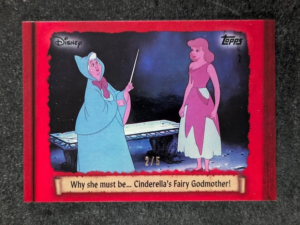 2025 Disney Wonder Topps CINDERELLA'S FAIRY GODMOTHER! 2/5 Red 75th Ann. Story - Image 1 of 3