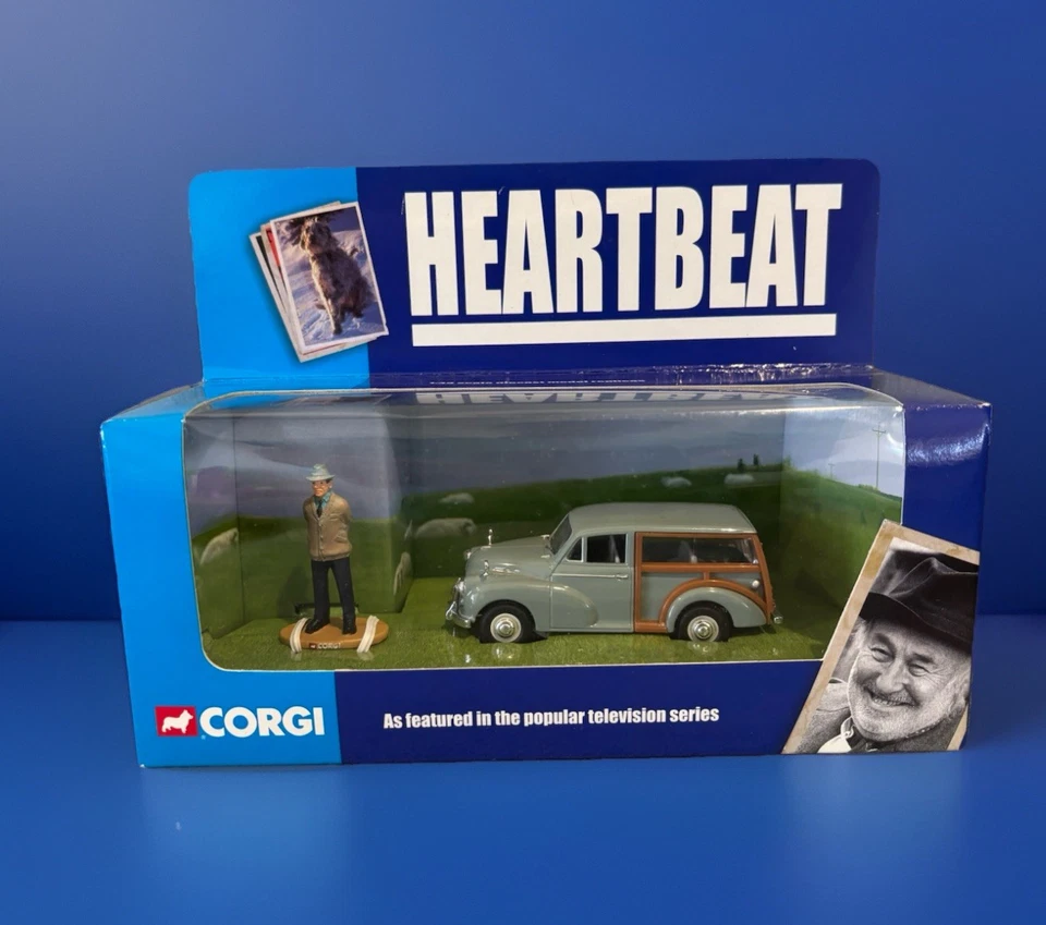 NEW Heartbeat Corgi Morris Minor Traveller & Oscar Blaketon Figure Boxed - Image 1 of 4