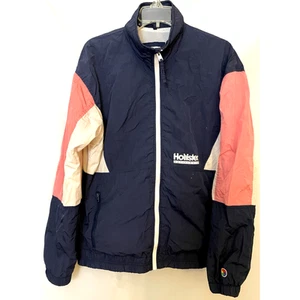 Hollister California Co-Op Windbreaker Mens Size M Jacket Colorblock Retro Style - Imagen 1 de 8