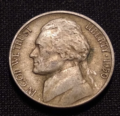 1950 d jefferson nickel xf au lowball key date denver mint rare coin - Image 1 of 2