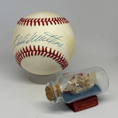 Eddie Mathews signed Rawlings ONL Baseball JSA COA Braves HOF Auto A4137 - Image 1 of 3