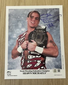 SHAWN MICHAELS SIGNED WWF 8X10 PHOTO BECKETT BAS 2 - Picture 1 of 2