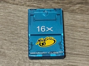 Tarjeta de memoria Nintendo Gamecube Madcatz 16X verde azulado auténtica oficial - Imagen 1 de 1