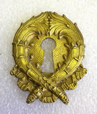 entrée de serrure en bronze , Clé, meuble ,ornement ,(6) - Photo 1/2