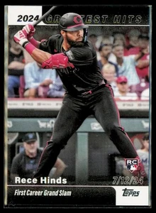 2025 Topps Greatest Hits Rece Hinds Rookie Cincinnati Reds #GH-22 - Picture 1 of 2