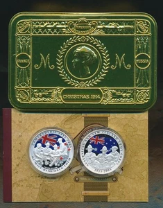 Australia & New Zealand 2005 $1 ANZAC 90th Anniv set of 2 1oz silver, cat $190 - Bild 1 von 2