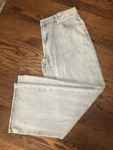 NEW Edikted Jeans Womens XL Blue Washed 110% Cotton Stretch Casual Denim - Picture 1 of 7