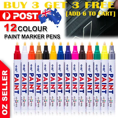 Paint Pen Marker Many Colours For Car Tyre Metal Glass Rubber Permanent Pens - image 1 of 4
